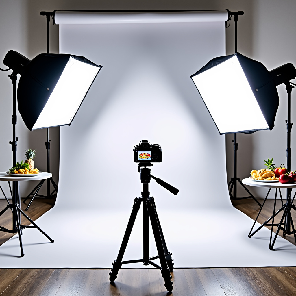 Studio food setup